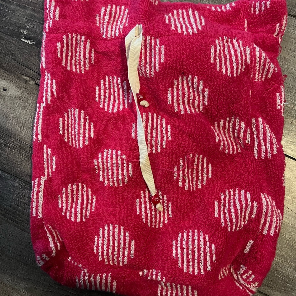 Pink Polka Dot Kids Towel Bag